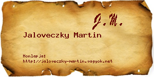 Jaloveczky Martin névjegykártya